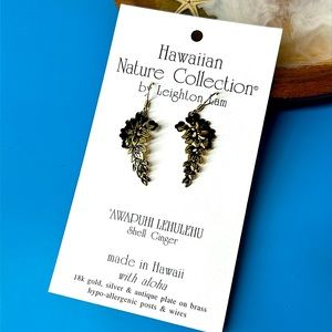 🖤Hawaiian nature collection Shell Ginger earrings by Leighton Lam